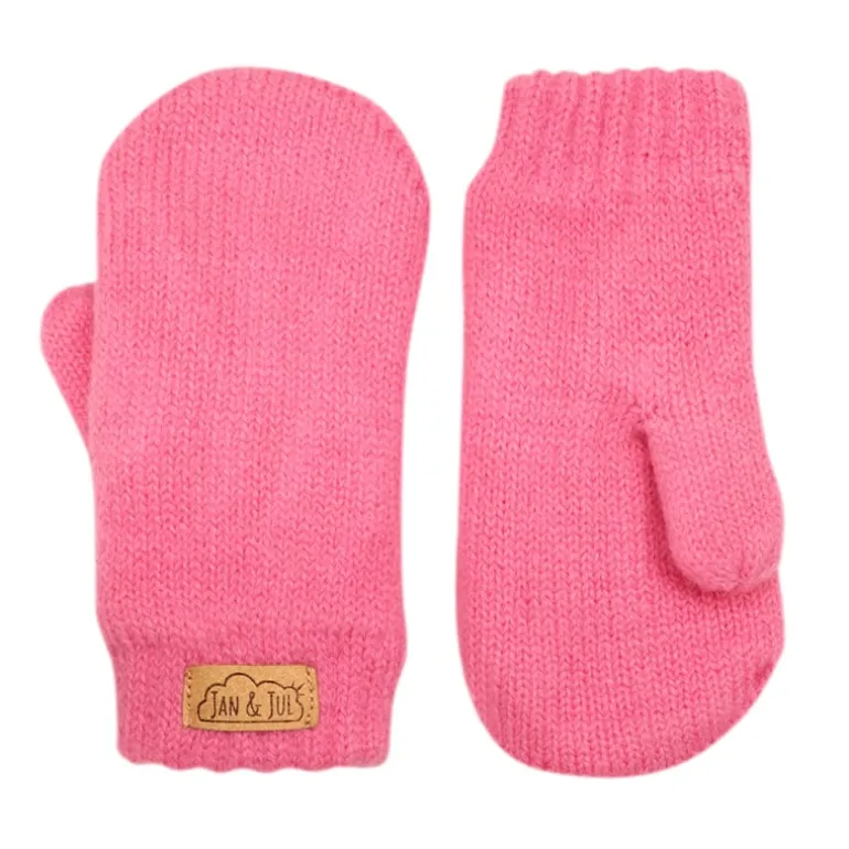 Kids Knit Mittens | Watermelon Pink