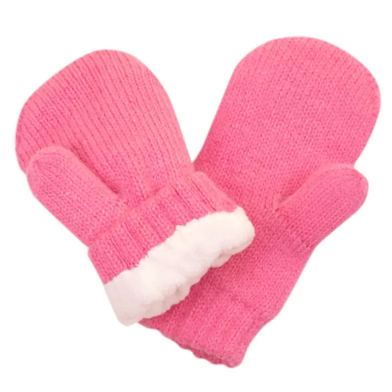Kids Knit Mittens | Watermelon Pink