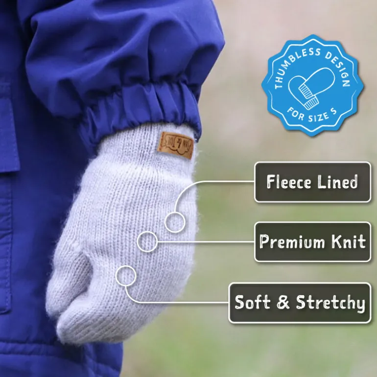 Kids Knit Mittens | Watermelon Pink