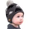 Kids Knit Winter Earflap Hats | Bear Cub