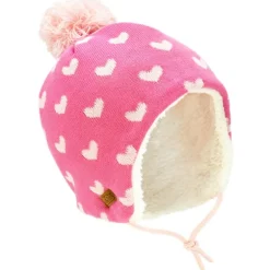Kids Knit Winter Earflap Hats | Hearts