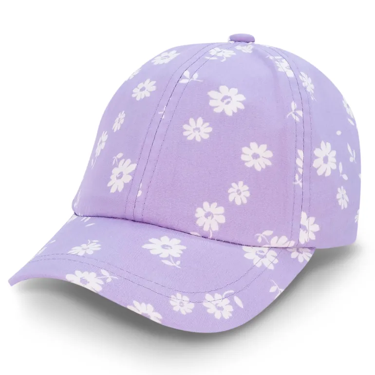 Kids Lite Baseball Caps | Purple Daisy