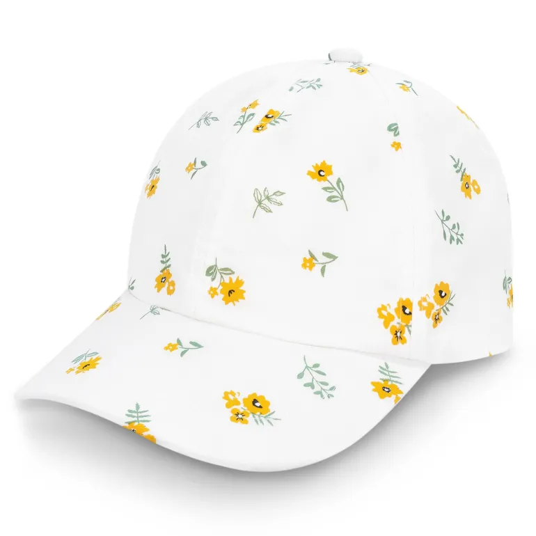 Kids Lite Baseball Caps | Yellow Flower