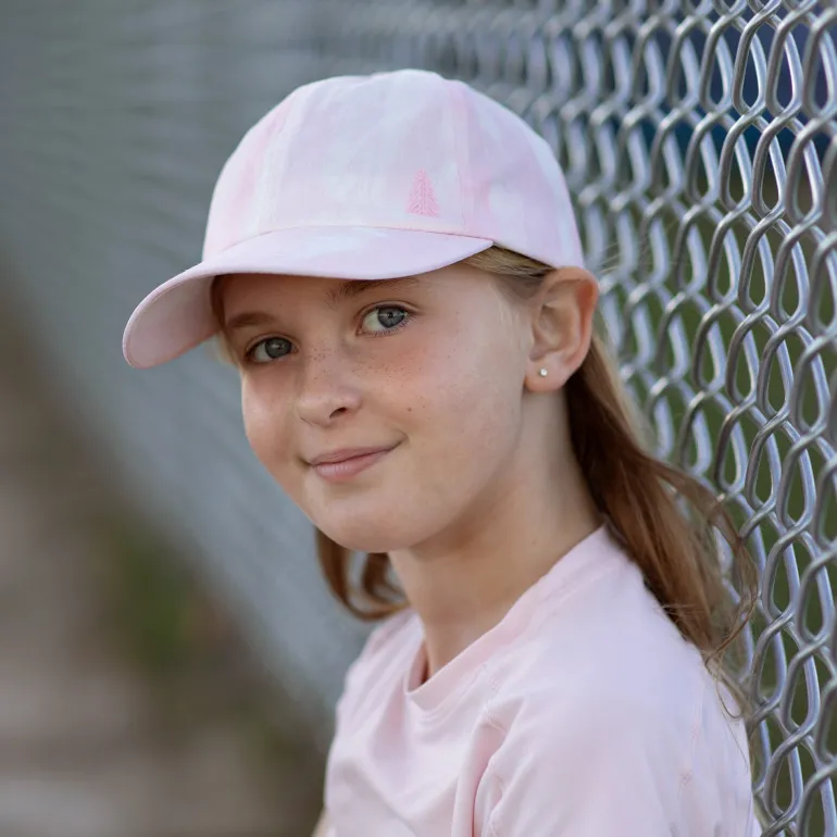 Kids Lite Baseball Caps | Pink Tie-Dye