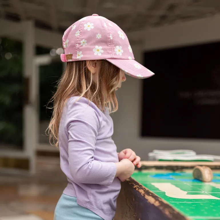 Kids Lite Baseball Caps | Pink Daisy