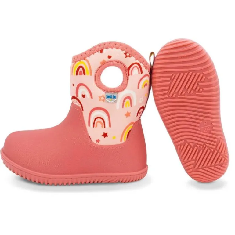 Kids Lite Waterproof Boots | Pink Rainbow