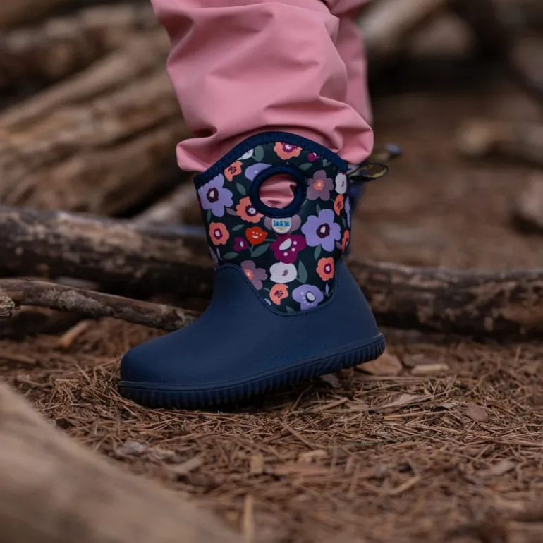 Kids Lite Waterproof Boots | Winter Flowers