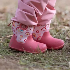 Kids Lite Waterproof Boots | Pink Rainbow