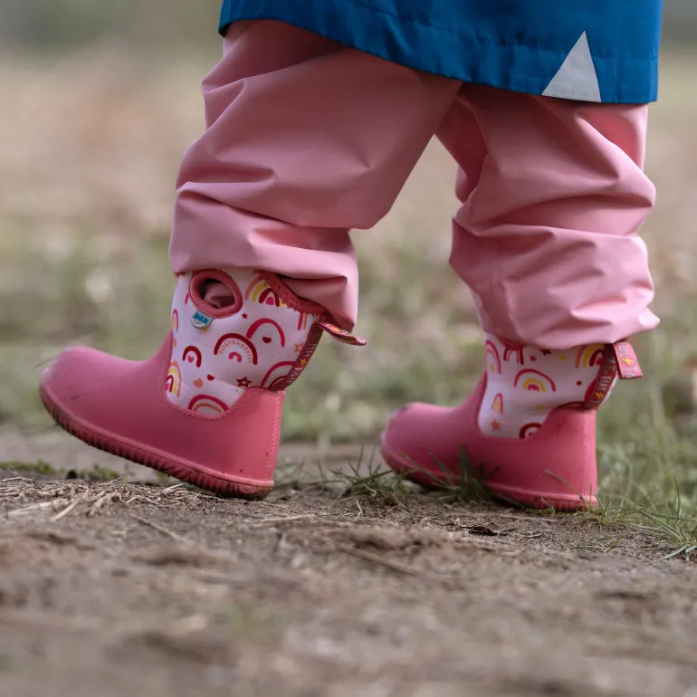 Kids Lite Waterproof Boots | Pink Rainbow