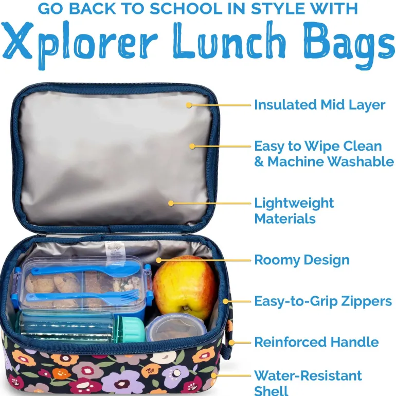 Kids Lunch Bag | Winter Flowers