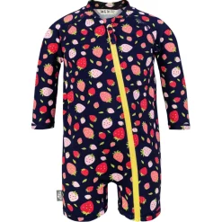 Kids One Piece UV Sun Suit | Strawberry