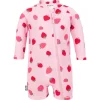 Kids One Piece UV Sun Suit | Pink Strawberry
