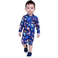 Kids One Piece UV Sun Suit | Sea Friends