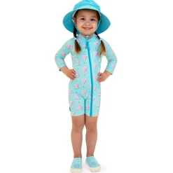Kids One Piece UV Sun Suit | Watermelon
