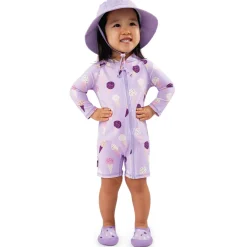 Kids One Piece UV Sun Suit | Lavender Ice Cream