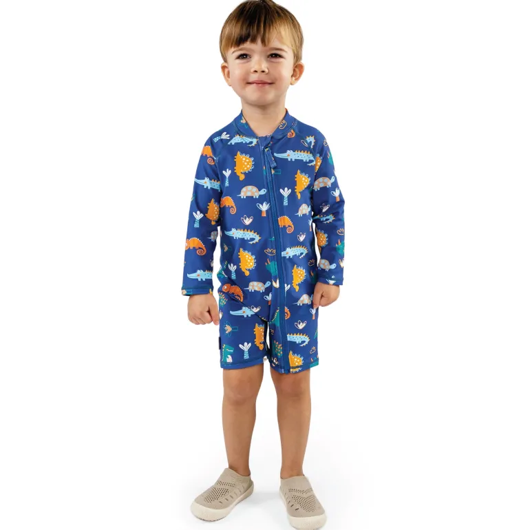 Kids One Piece UV Sun Suit | Dino Buddies