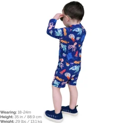 Kids One Piece UV Sun Suit | Sea Friends