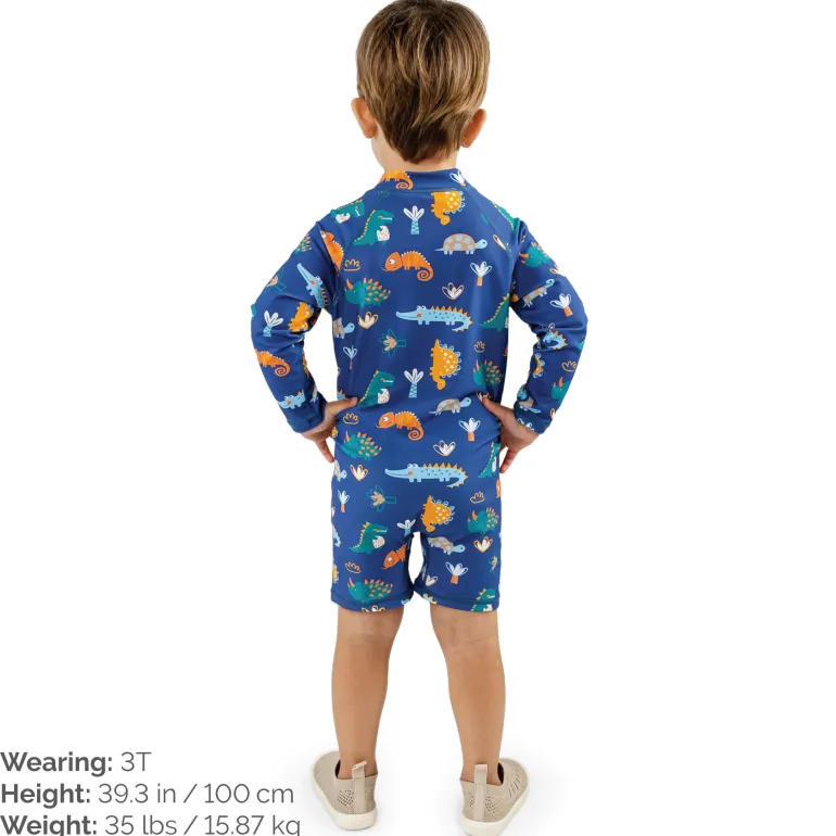 Kids One Piece UV Sun Suit | Dino Buddies