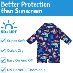 Kids One Piece UV Sun Suit | Sea Friends