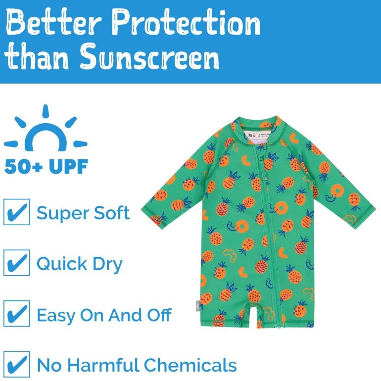 Kids One Piece UV Sun Suit | Pineapple Party