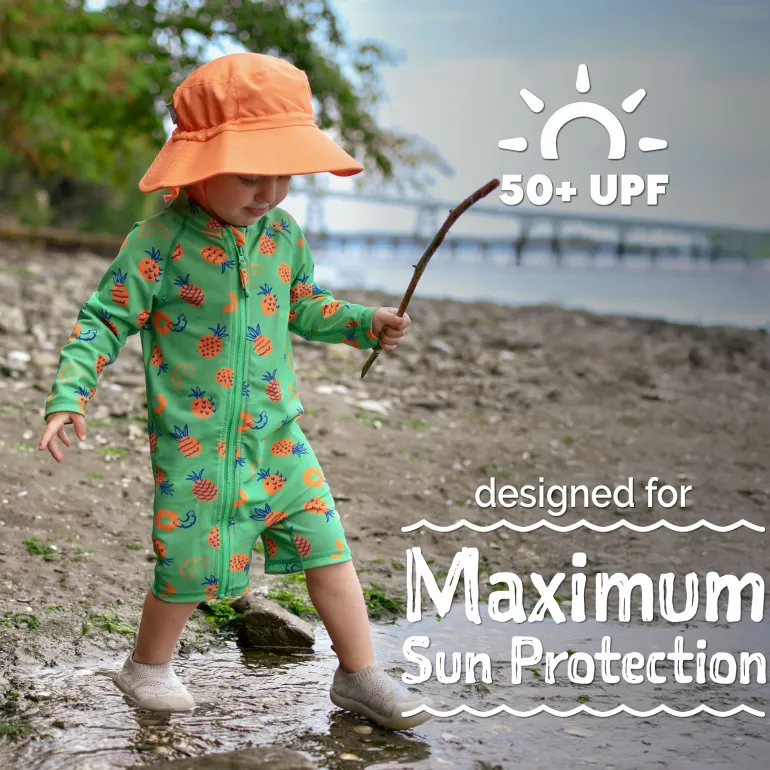 Kids One Piece UV Sun Suit | Pineapple Party