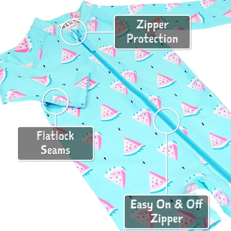 Kids One Piece UV Sun Suit | Watermelon