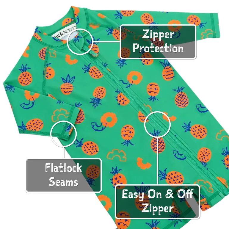 Kids One Piece UV Sun Suit | Pineapple Party