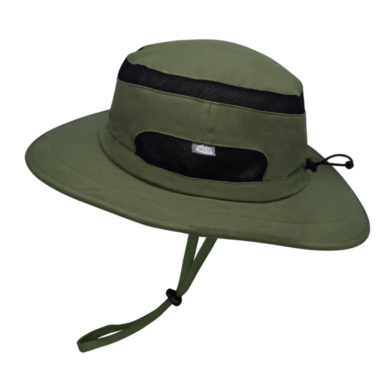 Kids Packable Hiking Hats | Army Green