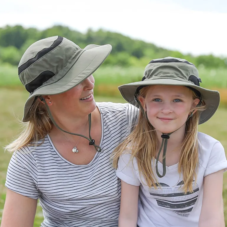Kids Packable Hiking Hats | Army Green