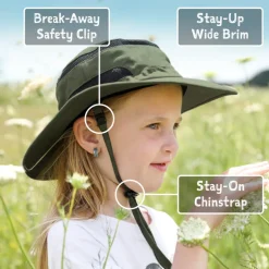 Kids Packable Hiking Hats | Black