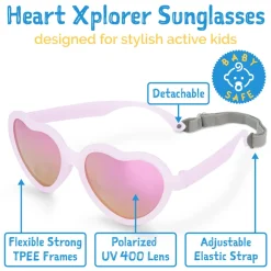Kids Polarized Heart Sunglasses | Frosty Lavender