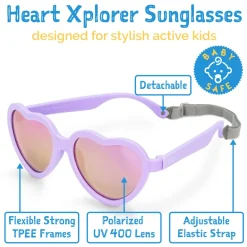 Kids Polarized Heart Sunglasses | Lavender