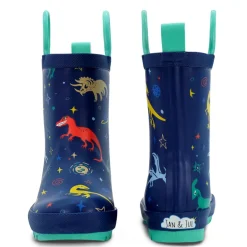 Kids Rubber Rain Boots | Space Dinos