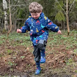 Kids Rubber Rain Boots | Space Dinos