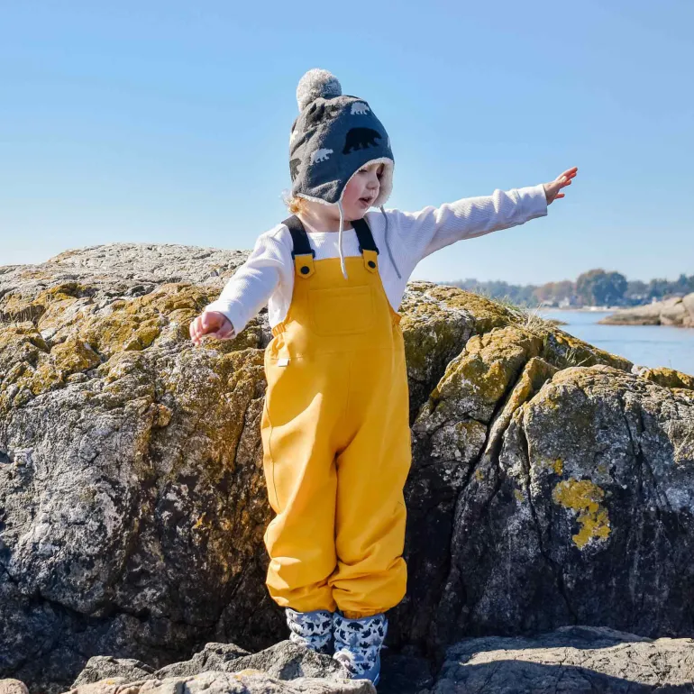 Kids Single Layer Rain Overalls | Yellow