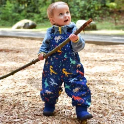 Kids Single Layer Rain Overalls | Space Dinos