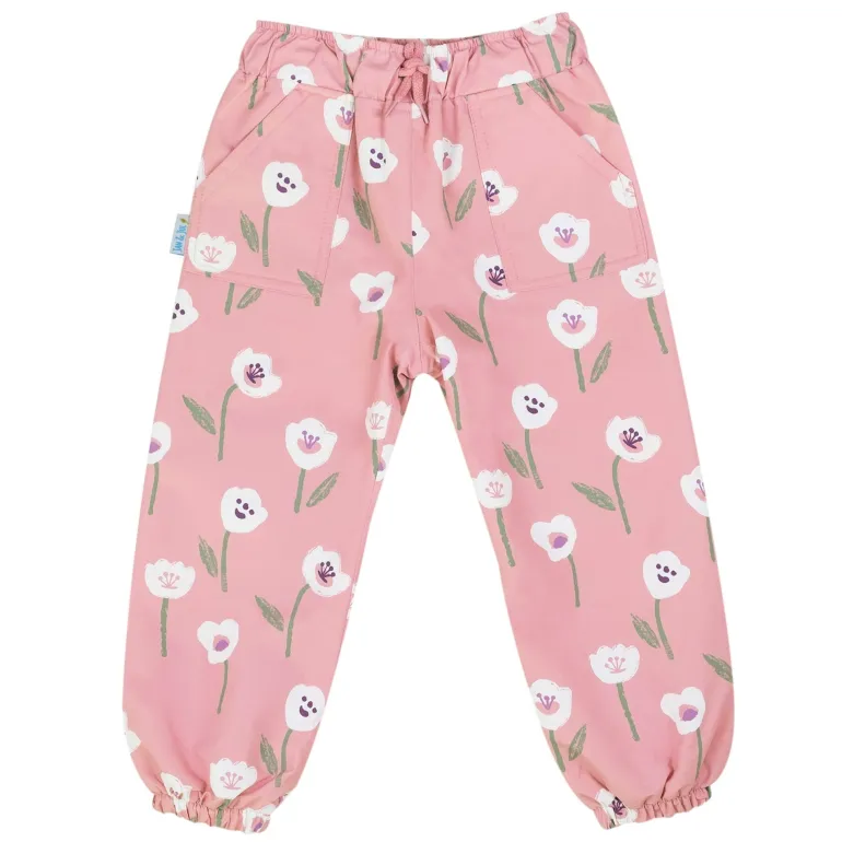 Kids Single Layer Rain Pants | White Tulip
