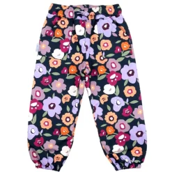 Kids Single Layer Rain Pants | Winter Flowers