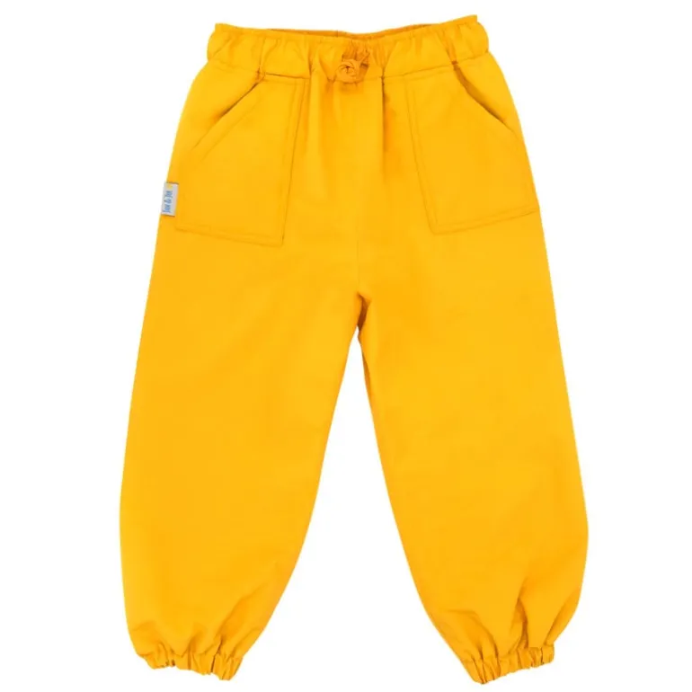 Kids Single Layer Rain Pants | Yellow