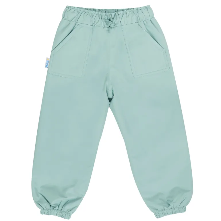 Kids Single Layer Rain Pants | Dusty Mint