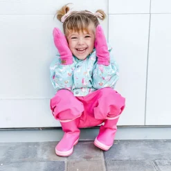 Kids Single Layer Rain Pants | Watermelon Pink