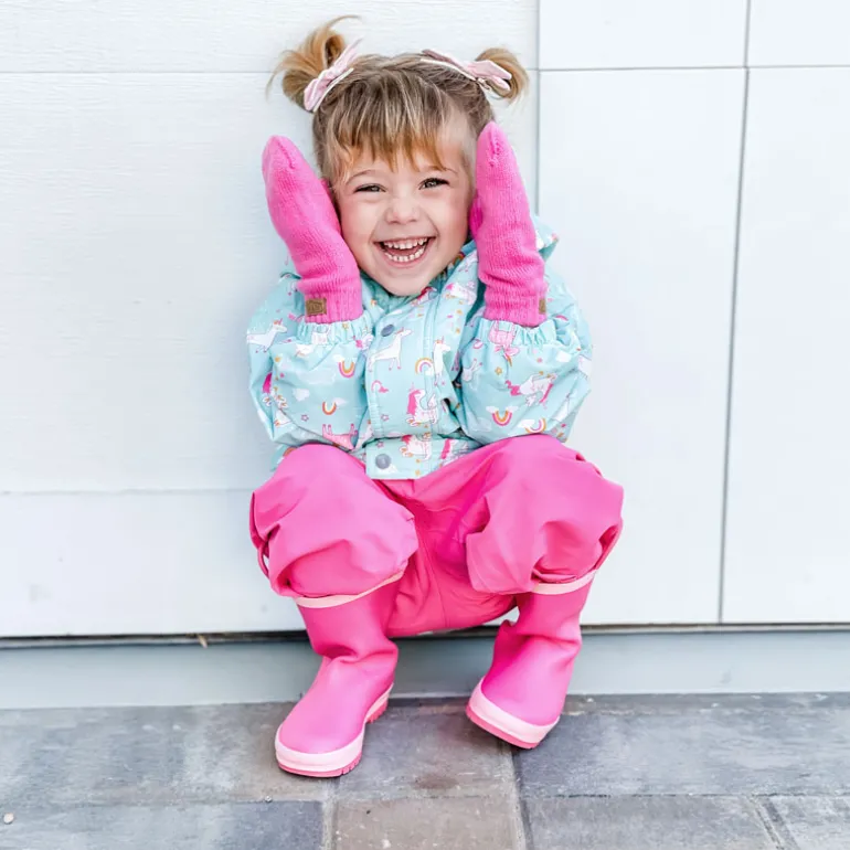 Kids Single Layer Rain Pants | Watermelon Pink