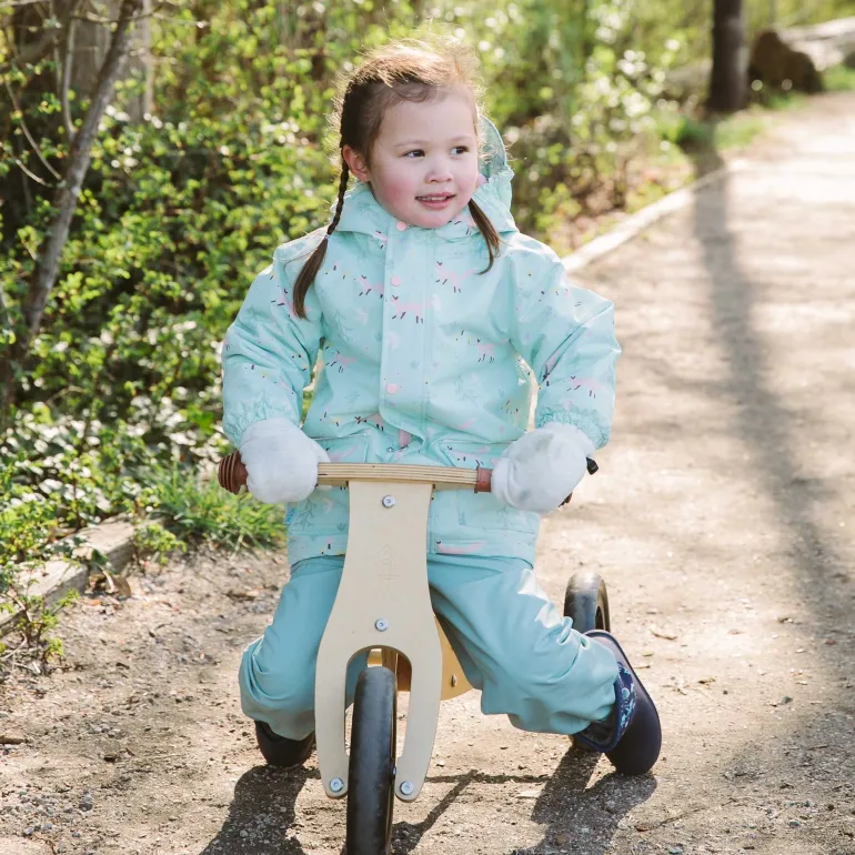 Kids Single Layer Rain Pants | Dusty Mint