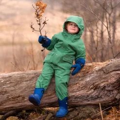Kids Single Layer Rain Pants | Fern Green