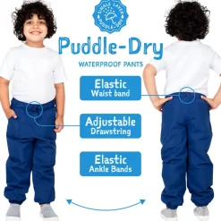 Kids Single Layer Rain Pants | Dusty Blue
