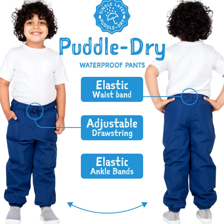 Kids Single Layer Rain Pants | Soft Brown