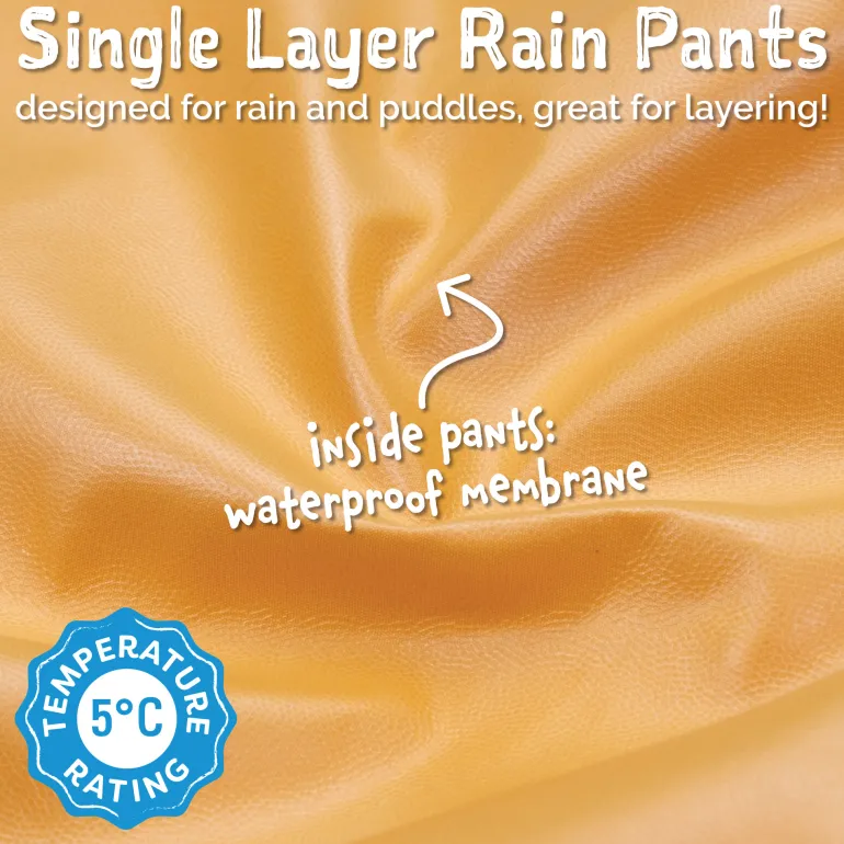 Kids Single Layer Rain Pants | Fern Green