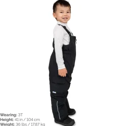 Kids Snow Overalls | Black