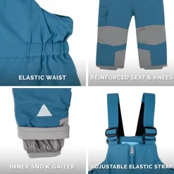 Kids Snow Overalls | Deep Blue
