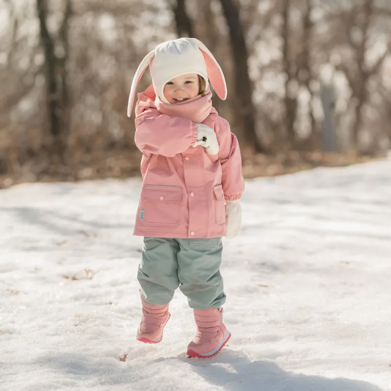 Kids Tall Puffy Winter Boots | Dusty Pink